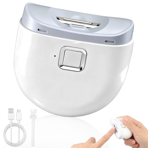 Cortaúñas Eléctrico, Cortaúñas Inteligente Carga USB, Cortador Eléctrico de Uñas, Cortador de Uñas Automático Profesional con Luz LED, Ideal para Adultos, Personas Mayores y Niños, Blanco