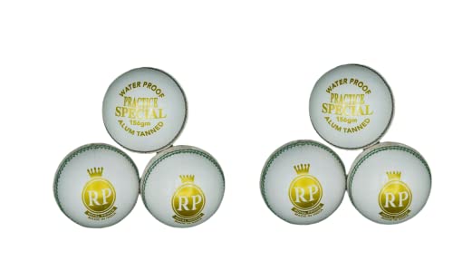 Image of Cricket Practice Special Season Ball - White Colour Weight 156 Grams (Pack of 6)