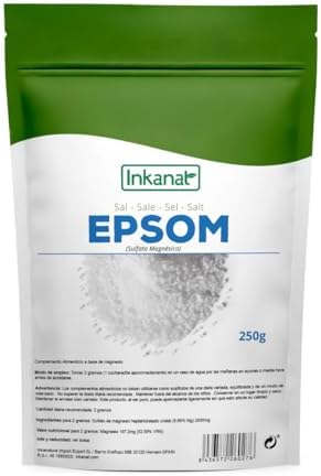 Sal de Epsom Sulfato de Magnesio 250g – INKANAT - Relajación y Al...