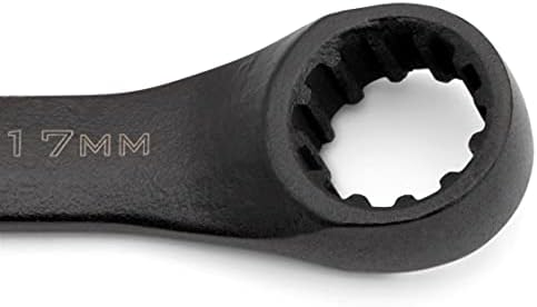 Crescent CX6RWM7 7 Piece X6 Combination Wrench Set with Ratcheting Open-End and Static Box-End, Metric, 8-17mm - Black