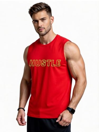 Image of 3Colours RGB Men's Active Wear Sleeveless Tank top, Gym Vest, Leisure wear CCUT Hustle