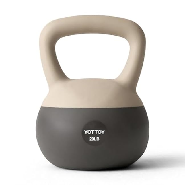YOTTOY Soft Kettlebell, Set for Strength Training Kettlebells & Home Workouts, Soft-Sided Cushioned Base, Wide-Handle - Ideal for Men, Women, & Beginners