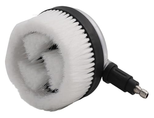 Cepillo giratorio for hidrolimpiadora con conector rápido 1:4, herramienta de limpieza for lavado de autos, muebles de exterior, bicicletas, barcos, limpieza profunda y eliminación de suciedad.