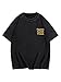 SOLY HUX T Shirts for Men Baggy Streetwear Short Sleeve Crewneck Letter Graphic Tee Tops Black Letter Large