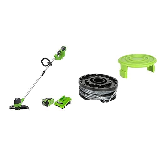 Coupe bordure sans fil 40V avec double fil de 2mm et hauteur réglable Greenworks