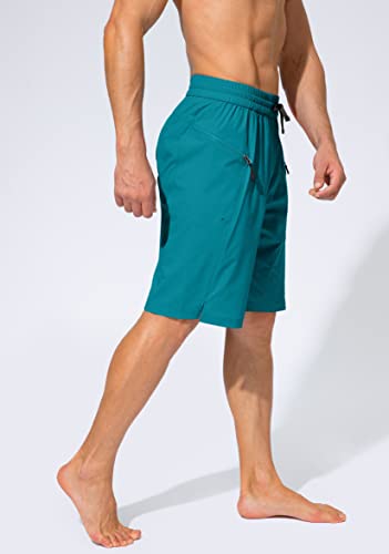 Image of Men's Swim Trunks Quick Dry Board Shorts with Zipper Pockets Beach Shorts Bathing Suits for Men - No Mesh Liner