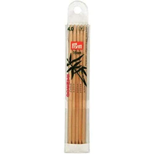 Prym 15 cm x 4 mm Double Pointed Glove Knitting Pins, Bamboo, 4.0/15cm, 4,0 mm | 15 cm - Image 2