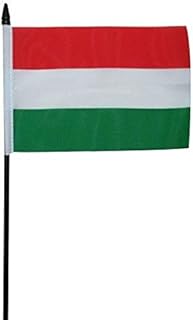 FlagSuperstore Hungary Small Hand Waving Flag 6" x 4" Inch