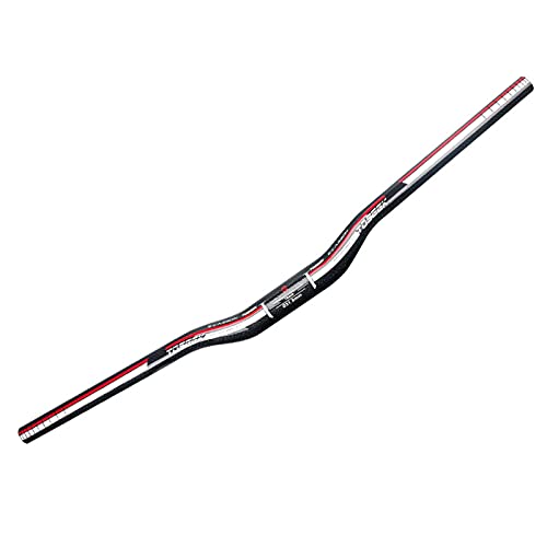 Guidon de vélo en carbone rouge mat cintre droit ultraléger haute performance pour VTT et route