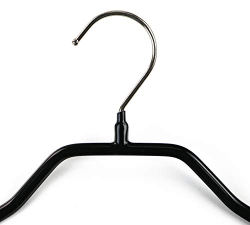 Mawa By Reston Lloyd, Non-Slip Steel Suit/Jacket Hanger, Wide Supportive Sholders With Rotating Hook, Black, Set Of 150 #TOP3