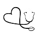 Apple Macbook Vinyl Decal Sticker - Stethoscope Heart