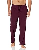 Amazon Essentials Herren Pyjamahose aus Baumwollstrick, Burgunderrot, S