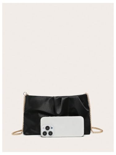 Image of GORGLITTER Women's Evening Bag Birthday Wedding Party Prom Handbag Small Dressy Formal Purse Pleated Satin Clutch