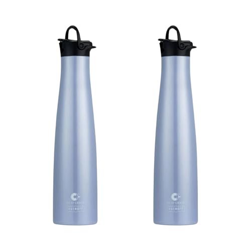 Image of Clay Craft Vacbott Vega Double Walled|18 Hours Hot and 24 Hours Cold Water Bottle Vacuum Insulated|Flask Bottle 650ml|2 Pcs|Home|Kitchen|Hiking|Travel Bottle|BIS Certified|1Year Limited Warranty