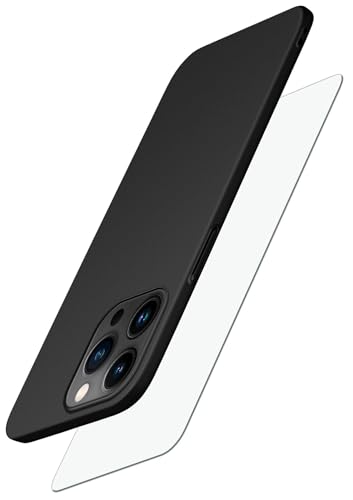 Kit iPhone 15 Pro moex coque noire mate et film écran verre