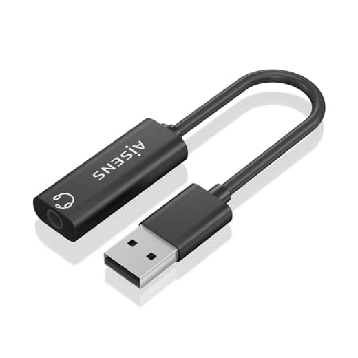 CONVERSOR AISENS USB-A A AUDIO 48KHZ USB-A/M-JACK 3.5/H NEGRO 10CM