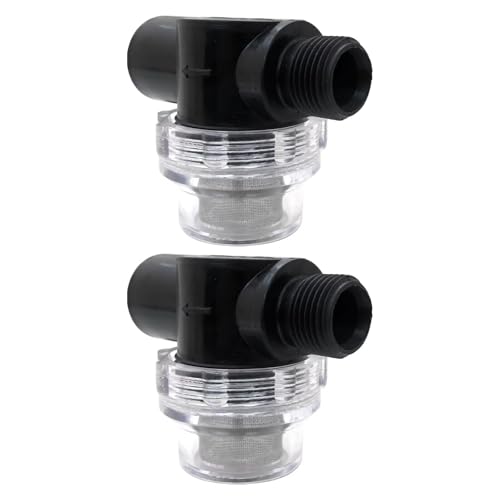 Smaeti 2x Water Pump Strainer Filter, for RV Replacement 1/2 Twist On Pipe Strainer with 50 Mesh Stainless Steel Filter Screen Compatible with WFCO Shurflo Pumps