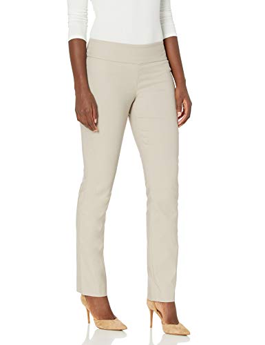 NIC+ZOE Women's Petite Wonderstretch Pant, Light Truffle, 16P