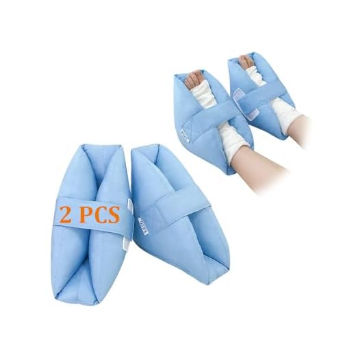 Heel Protectors Cushion Pain Relief Foot Pillow for Pressure Sores Foot Support Boot Surgery Recovery Supplies for Elderly Bedridden Pressure Ulcer Cushion Ankle Pillow for Bed, Wheelchairs (1 Pair)