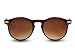 Produktbild Cheapass Sonnenbrille Braun Animal Print Runde Gläser Vintage Damen Herren