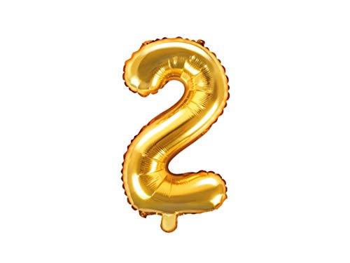 PartyDeco �p�[�e�B�[�f�R �i���o�[ 2 �S�[���h 35cm FB10M-2-019 �t�B�����o���[�� �A���~�o���[��