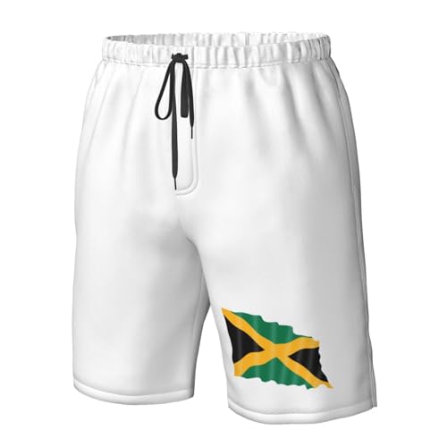 Flag of Jamaica Men's Shorts Beach Casual Swim Board Trunks2