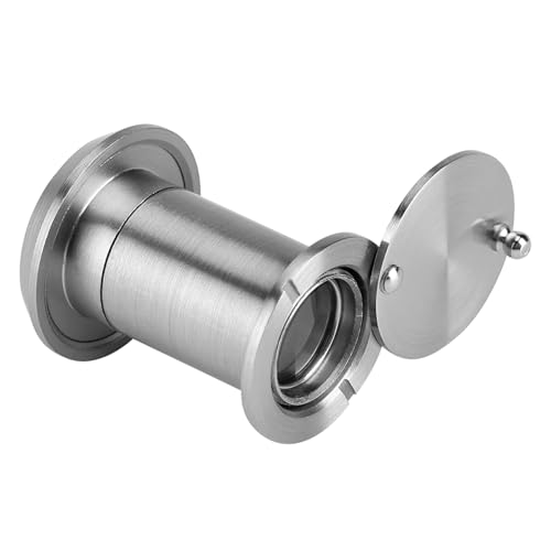 Mirilla de puerta de seguridad para el hogar en plata cepillada con vidrio óptico de alta tecnología, material sólido y de cobre (plata) miniatura 6