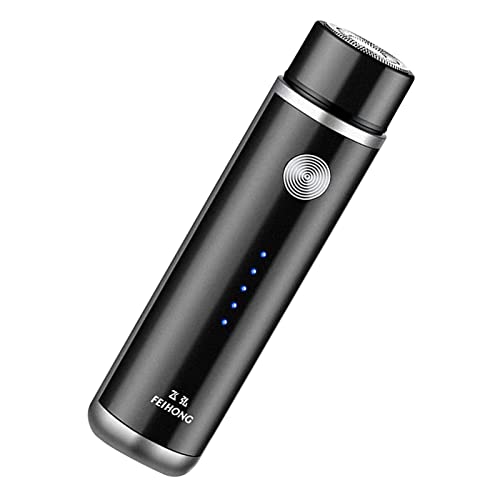 Barbeador Elétrico Portátil nwch-au, Barbeador de Bolso para Homens, Recarregável USB à Prova D'água, Giratório Úmido e Seco para Viajantes