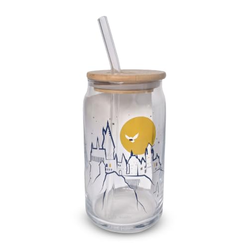 Image of Silver Buffalo Harry Potter Hogwarts Castle Glass Tumbler, 16oz