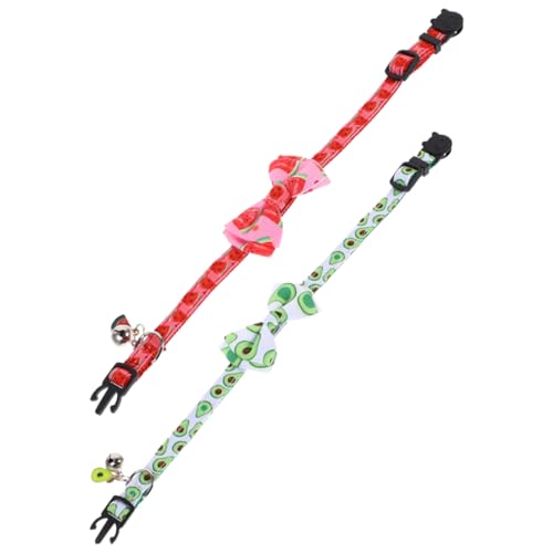 Collier de chat à noeud papillon pastèque accessoires de mode - 2