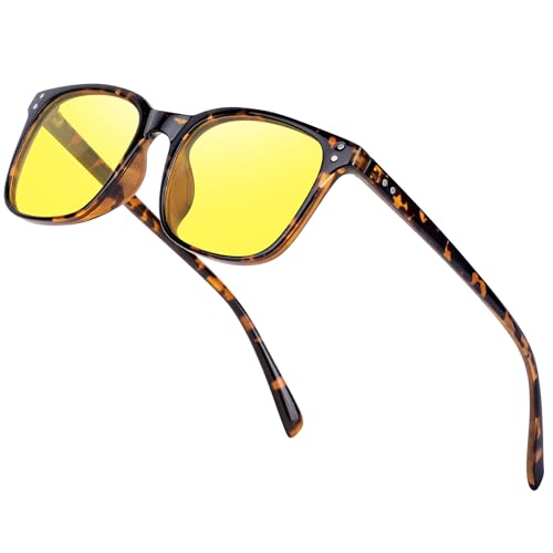 Ymmott Gafas Visión Nocturna Polarizadas - Gafas de Sol Conducción Nocturna Lentes de Sol Amarillo para Hombre Mujer Conducir