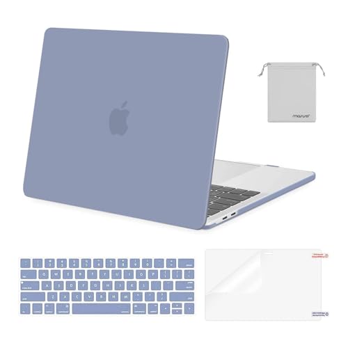 Image of MOSISO Compatible with MacBook Pro 13 inch Case M2 2025, 2024, 2023, 2022-2016 A2338 M1 A2251 A2289 A2159 A1989 A1708 A1706, Plastic Hard Shell&Keyboard Cover&Screen Film&Storage Bag, Lavender Gray