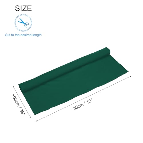 Image of MECCANIXITY 39 inch Elastic Cuffs Ribbed Trims Cotton Fabric Knit Rib Stretch Tape Cuff Sleeve Waistband for Sewing, 12 inch Wide Dark Green