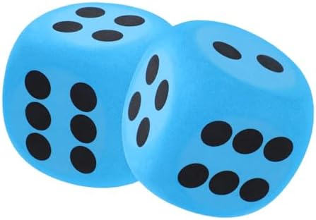 Uonlytech 2pcs Large EVA Foam Dice Set Rounded Corner Dice for Classroom Activities Party Games Board