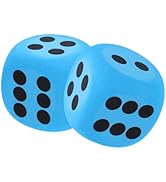 Uonlytech 2pcs Large EVA Foam Dice Set Rounded Corner Dice for Classroom Activities Party Games B...