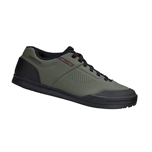 SHIMANO SH-GR501 Men's Affordable Flat Pedal Downhill Shoe, Olive, 9.5-10 Men (EU 44)