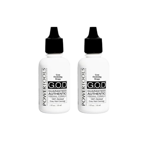 GOD, The Original Gray Oxidizing Drops | Guaranteed Authentic Original Formula l Mix Directly Into Formula For Guaranteed Grey Coverage (1 Fl Oz (Pack of 2))