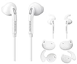 Ear Gels Earplugs Coverage for Samsung Galaxy S6/S6 Edge Stereo Headset Earphones, OCARLY Silicone Cover Ear Gels with Wing Anti Slip Sport Hook for SAMSUNG S6 S7 Edge Headphones 4 Pairs (white)