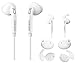 Ear Gels Earplugs Coverage for Samsung Galaxy S6/S6 Edge Stereo Headset Earphones, OCARLY Silicone Cover Ear Gels with Wing Anti Slip Sport Hook for SAMSUNG S6 S7 Edge Headphones 4 Pairs (white)