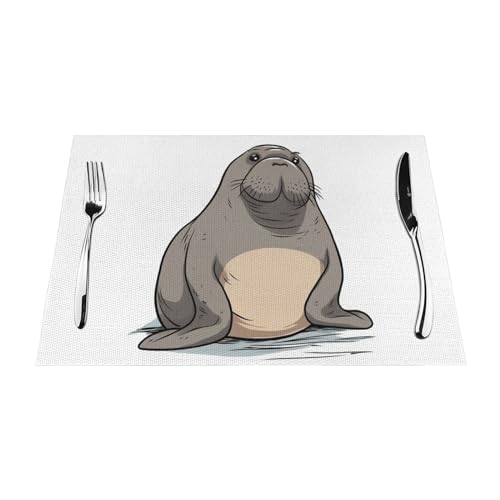 Sets de table de cuisine durables 45,7x30,5cm en PVC - 8