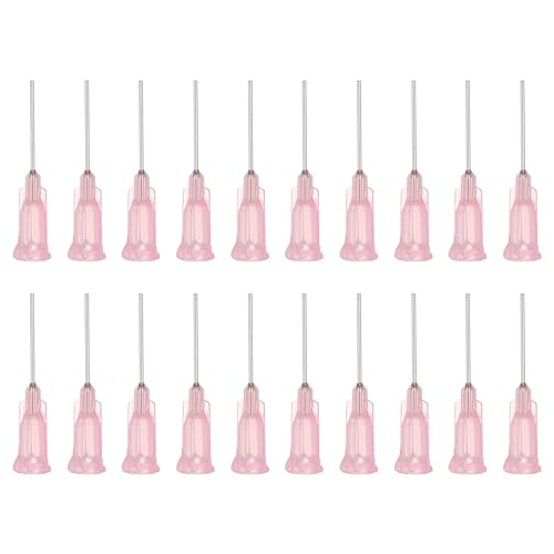 Aiguilles de distribution 20Ga à bout obtus 136 embouts rose luer lock 1"