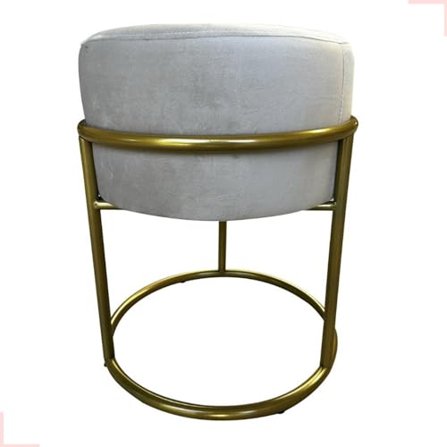 Puff Banqueta Redondo Provador Boutique Camarim Conforto (Bege)