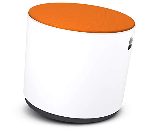 Image of Steelcase Turnstone Buoy, Tangerine Fabric, White