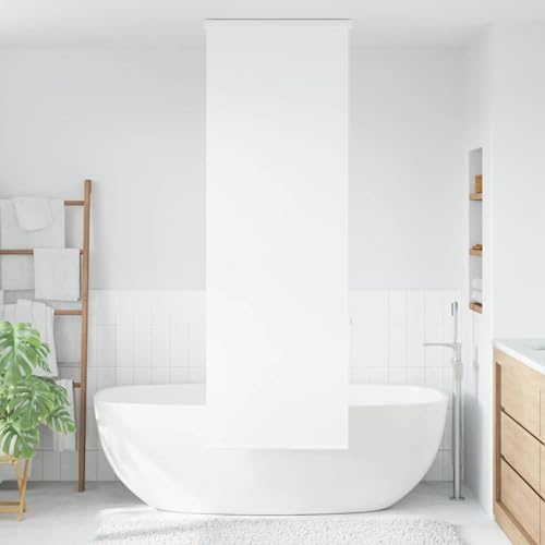Gecheer Shower Roller Blind with Cassette - White, PEVA, 240x70cm, Bathroom Privacy & Space Saver Model4015053