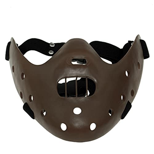 brableewear Hannibal Lecter Mask Silence of Lambs Mask Resin Movie Half Face Mask Halloween Cosplay Party Props