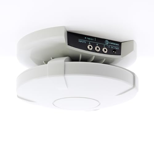 Cetacea Astronaut CL Powered Ceiling Speakers - Simple Bracket Install, Upgrade Projector with Speaker, High Fidelity Clarity, Ideal Speaker for Projector in K-12 Classrooms & Offices, 40 Watts, White