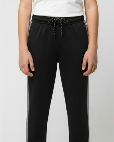 Image of Real Essentials 3 Pack: Boys' Mesh Open Bottom Active Sweatpants with Pockets & Drawstring
