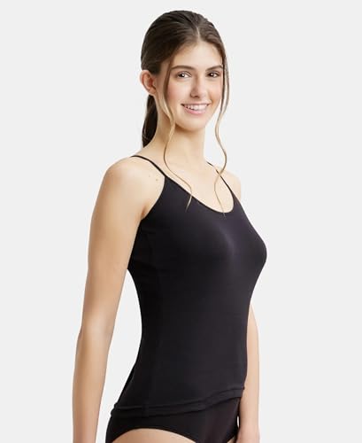 Image of Jockey 1487 Women Super Combed Cotton Rib Camisole with Adjustable Straps and StayFresh Treatment (Pack of 2)