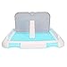 GLOGLOW Dog Toilet Pad, V Dog Toilet Dog Scheduled Urination Potty Tray Dog Potty Tray with 1 X Removable Post for Dog Toilet (Blue)