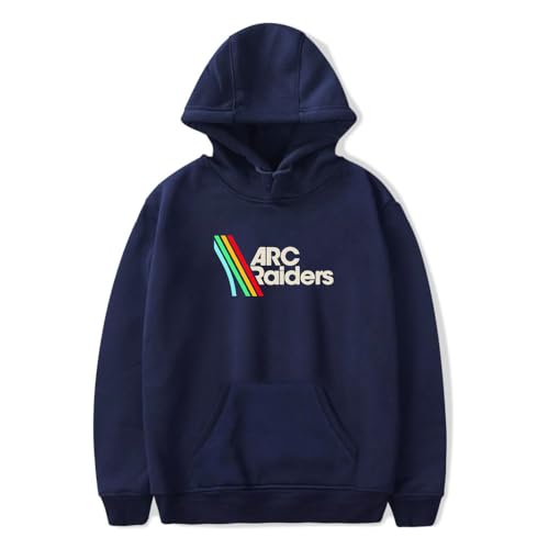 ARC Raiders Merch Kapuzenpullover mit Videospiel-Logo, klassischer Charakter, langärmelig, lässig, Unisex, lässiges Outfit, navy, XL